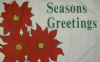 Seasons Greetings Pointsettias Flag