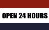 OPEN 24 HOURS FLAG