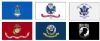 Armed Forces Set with Double Sided POW-MIA Flag