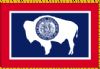 Wyoming gold fringed flag