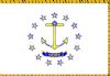 Rhode Island State Fringed Flag 