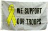 We Support Our Troops Ribbon Flag