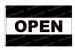 black and white open flag