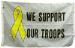 We Support Our Troops Ribbon Flag