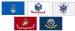Armed Forces Flag Set with Pole Hem & Gold Fringe