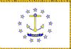 Rhode Island State Fringed Flag 