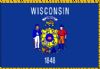 Wisconsin State Fringed Flag