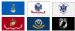 Armed Forces Set with Double Sided POW-MIA Flag